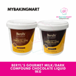 Beryl's Gourmet Milk/Dark Compund Chocolate Liquid 1kg