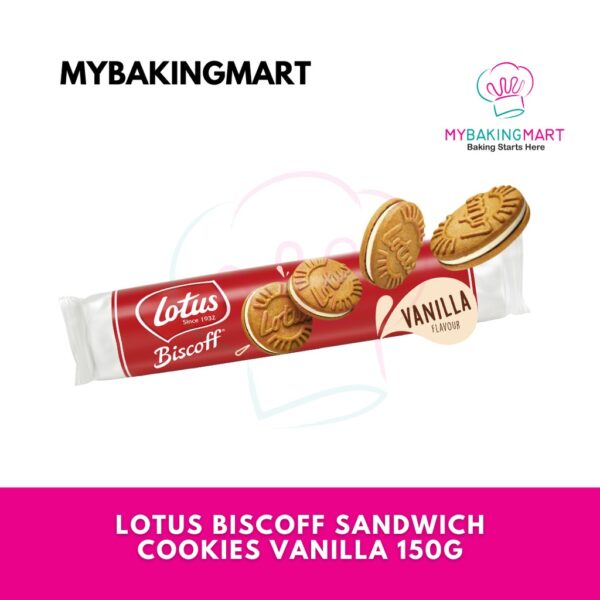 Lotus Biscoff Caramelised Sandwich Biscuits Cookies 15's (150g) ( Biscoff Cream / Milk Chocolate / Vanilla) - Image 4