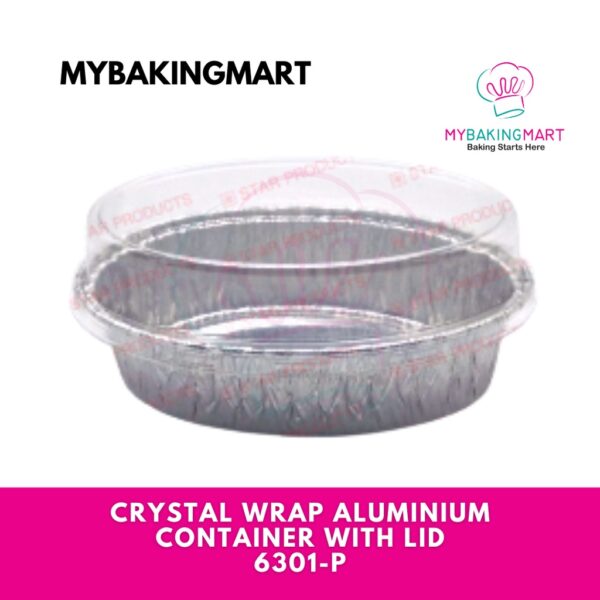 Crystal Wrap Aluminium Container With LID 6301-P (10 sets)