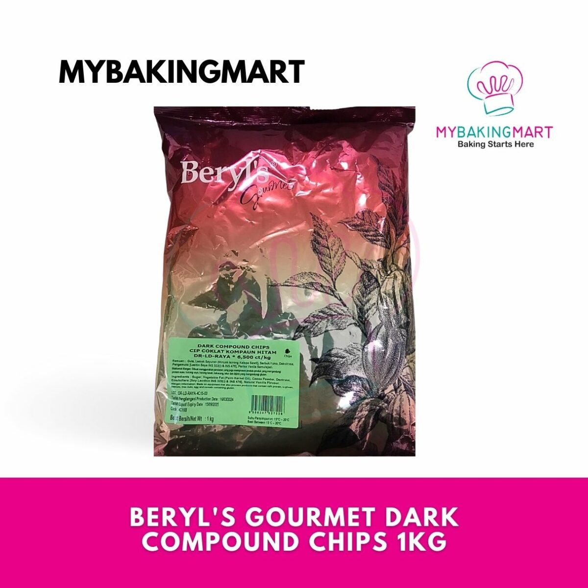 Beryl's Compound Dark/ Milk/ White Chocolate / Chocolate Chip 1kg / 1.5kg - Image 5