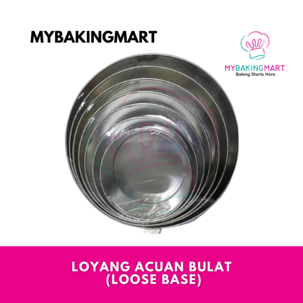 Aluminium Round Cake Pan (Loyang Bulat)