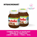 Combo Nutella Hazelnut Spread 2 bottles - 350g / 680g / 750g (Expiry Date: 28 Feb 2024) / 1kg