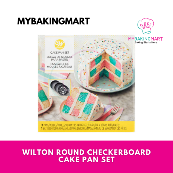 Wilton Round Checkerboard Cake Pan Set