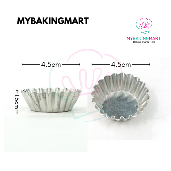 4.5cm 20 Petals Aluminium Cheese Tart Mould (50pcs) - Image 2