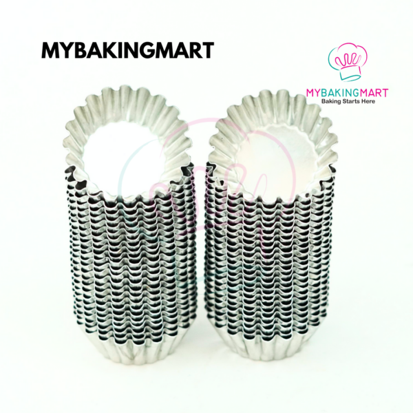 4.5cm 20 Petals Aluminium Cheese Tart Mould (50pcs) - Image 3
