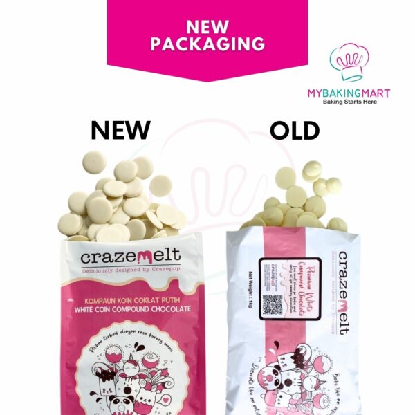 Crazemelt White Compound Chocolate 1kg x 6 (1 Carton) - Image 2