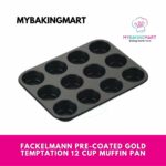 Fackelmann Muffin Pan Pre-Coated Gold Temptation 12 Cup