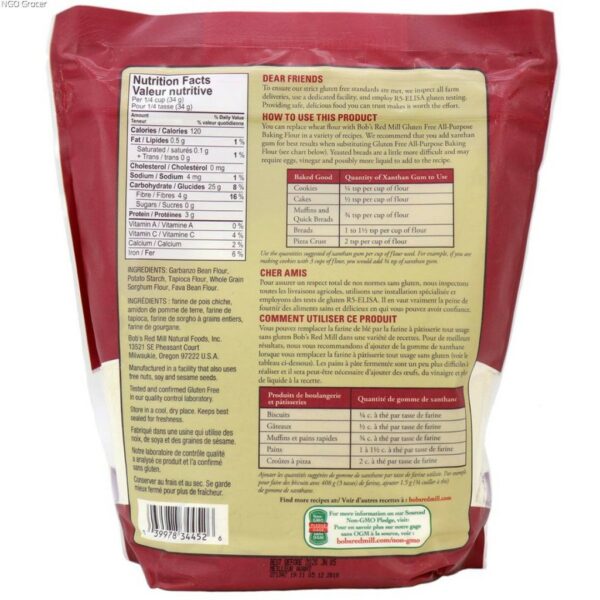 Bob's Red Mill Gluten Free All Purpose Baking Flour 624g - Image 3