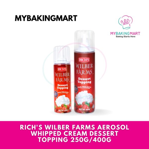 Rich's Wilber Farms Aerosol Whipped Cream Dessert Topping 250g & 400g