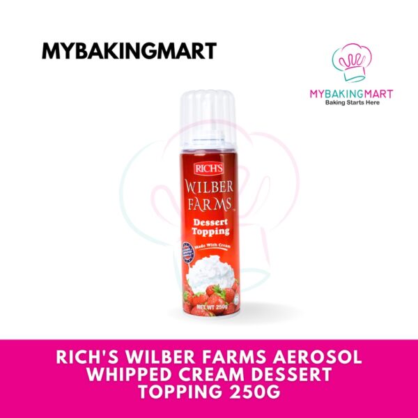 Rich's Wilber Farms Aerosol Whipped Cream Dessert Topping 250g & 400g - Image 3
