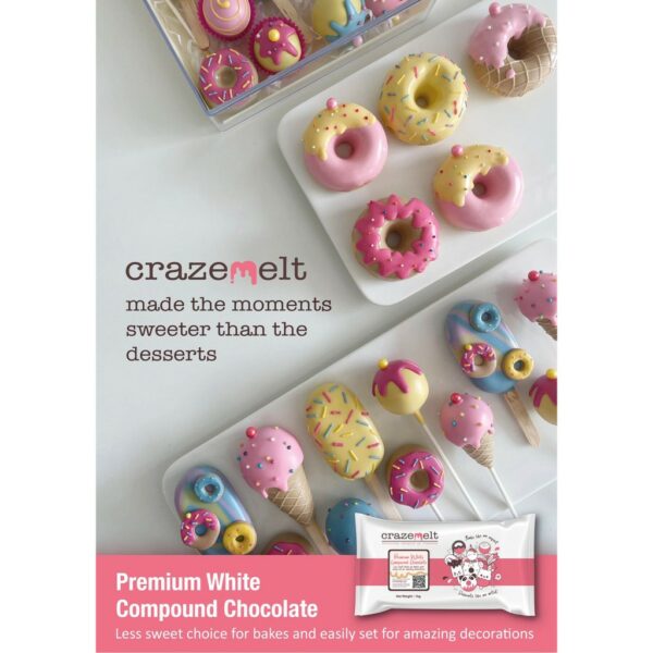 Crazemelt White Compound Chocolate 1kg x 6 (1 Carton) - Image 5