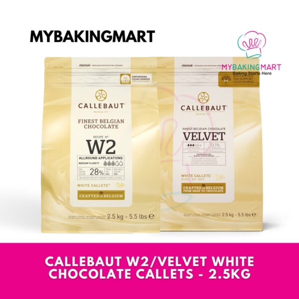 Callebaut Finest Belgian White Chocolate W2/Velvet 2.5kg