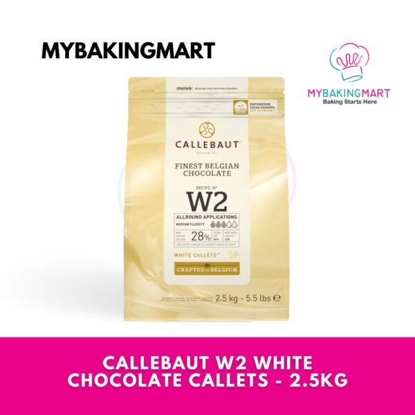Callebaut Finest Belgian White Chocolate W2/Velvet 2.5kg - Image 2