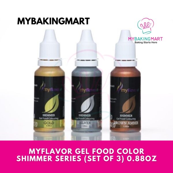 Myflavor Gel Food Colour Shimmer Series (Set of 3)