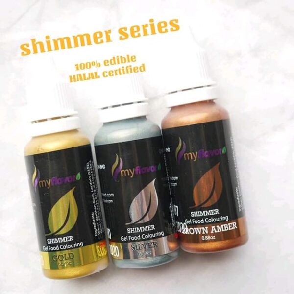 Myflavor Gel Food Colour Shimmer Series (Set of 3) - Image 5