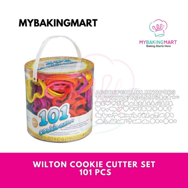 Wilton Cookie Cutter Set - 101 Pcs Icing Cookies Acuan Nombor Huruf