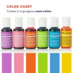 Chefmaster LIQUA-GEL® 6 Color NEON Kit 20ml Food Coloring - Image 3