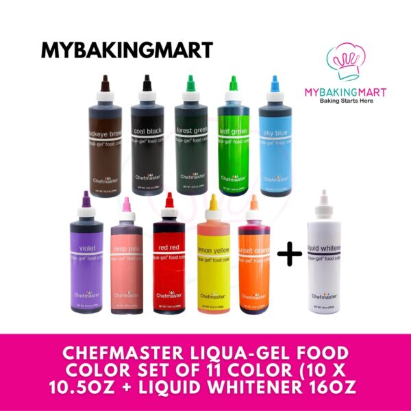Chefmaster Bundle Pack - Liqua-Gel Set 11 bottle 10.5oz