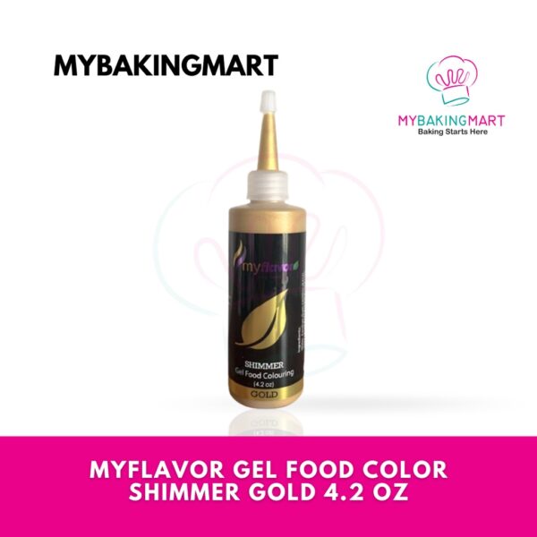 Myflavor Gel Food Color Shimmer Gold 4.2oz