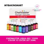 Chefmaster LIQUA-GEL® 12 Color Kit 20ml Food Coloring