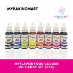 Myflavor Oil Candy Food Colouring Set of 8/10 Colors 25g