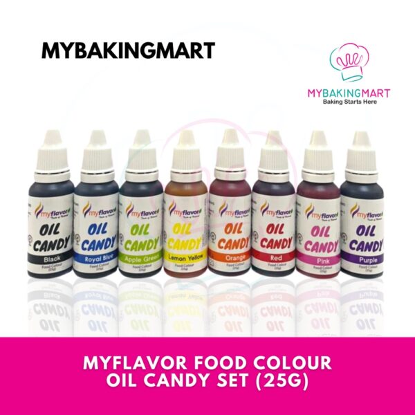 Myflavor Oil Candy Food Colouring Set of 8/10 Colors 25g