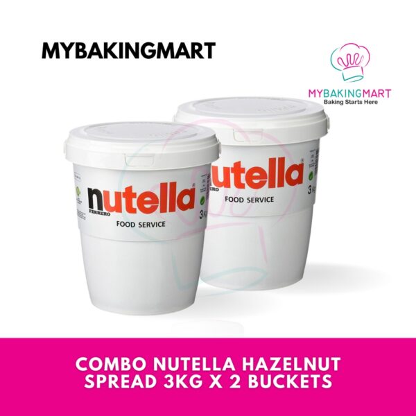 Nutella Hazelnut Spread Bucket 3kg  (Combo 3kg x 2)