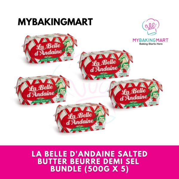 La Belle D'Andaine Salted Butter Beurre demi sel 500g x 5