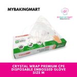 Crystal Wrap Premium CPE Disposable Embossed Glove  (Box of 100pcs) - Image 5