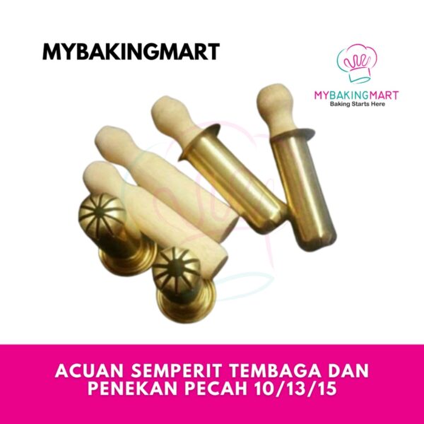 FLUFFY Acuan Semperit dan Penekan (SP10/13/15) / Acuan Kuih Raya / Semperit Mould - Copper