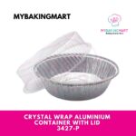 Crystal Wrap Aluminium Container With LID 3427-P (10 sets)
