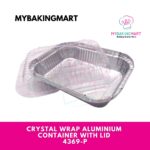 Crystal Wrap Aluminium Container With LID 4369-P (10 sets)