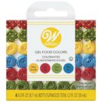 Wilton Gel Food Color Set - Primary Red/ Yellow/ Green/ Blue - Image 2