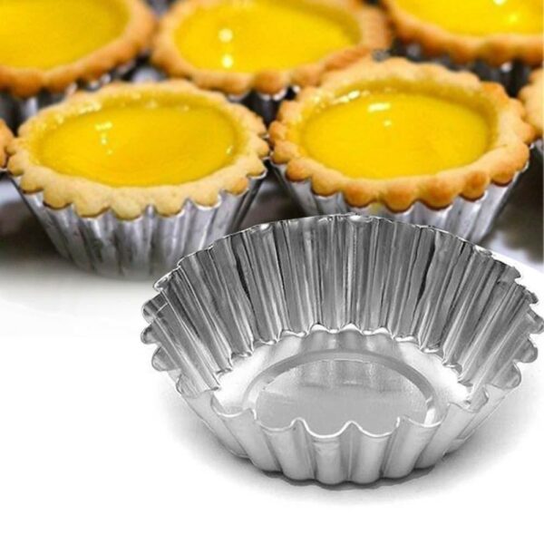 4.5cm 20 Petals Aluminium Cheese Tart Mould (50pcs) - Image 4