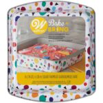 Wilton Bake and Bring Geometric Print Non-Stick 8-Inch Square Cake Pan