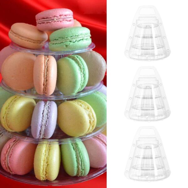 Macaron 4-Tier Display Rack / Display Tower with Takeaway Carrier - Image 5