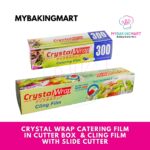 CrystalWrap Cling Film Wrap 80m With Slide Cutter / Catering Film 300m In Cutter Box Crystal Wrap  - Food Wrap