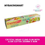 CrystalWrap Cling Film Wrap 80m With Slide Cutter / Catering Film 300m In Cutter Box Crystal Wrap  - Food Wrap - Image 2