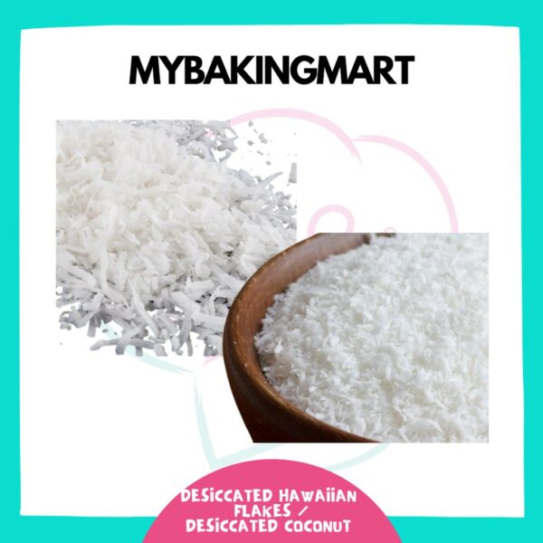 FLUFFY Desiccated Hawaiian Flakes / Desiccated Coconut 100g (Repacked)