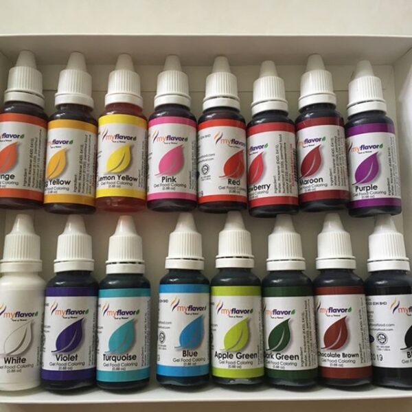 Myflavor Gel Food Colouring Set (16 Colour + 1 FREE Colour) - Image 2