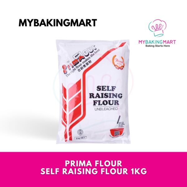 PRIMA FLOUR Self-Raising Flour (Tepung Halal Naik Sendiri) Unbleached 1kg