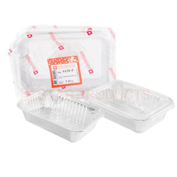 Crystal Wrap Aluminium Container With LID 4438-P (10 sets) - Image 2