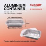 Crystal Wrap Aluminium Container With LID 4438-P (10 sets) - Image 3