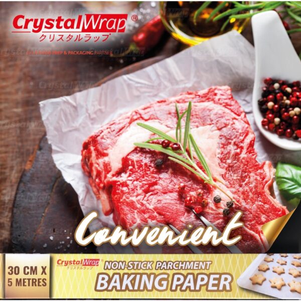 Crystal Wrap Baking Paper Roll 30cm x 5m - Image 2