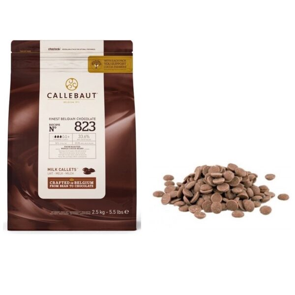 Callebaut 823 Milk Couverture 33.6% 400g - Image 2