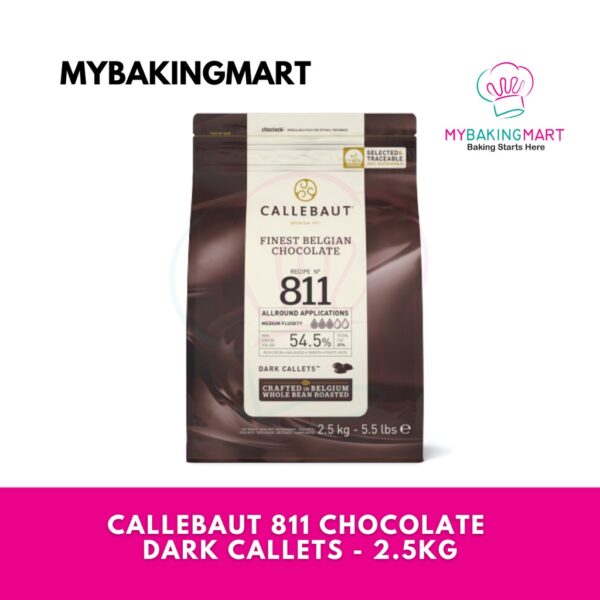 Callebaut 811 Dark Chocolate Callets 2.5kg (Pack with Ice Box)