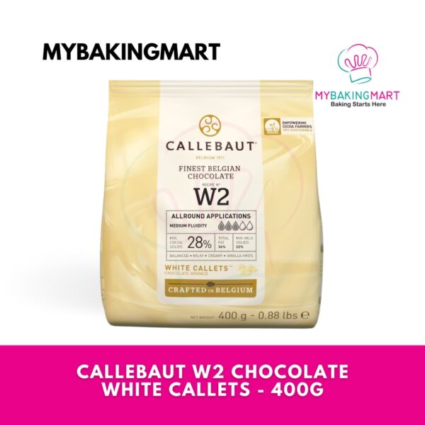 Callebaut W2 Finest Belgian White Chocolate Callets 400g