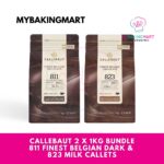 Callebaut 2 x 1kg Bundle - 811 Finest Belgian Dark, 823 Milk Chocolate