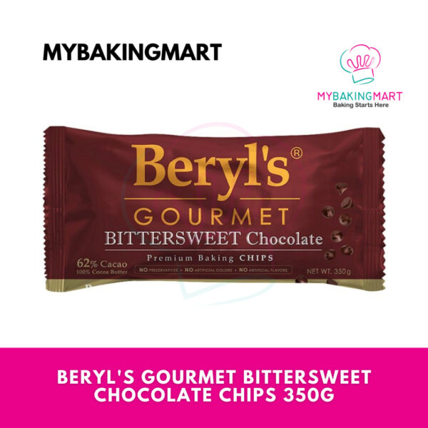 Beryl's Gourmet Bittersweet Chocolate Chips 350g x 12 (1 Carton) - Image 2