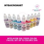 Myflavor Pastel Gel Food Colouring Set